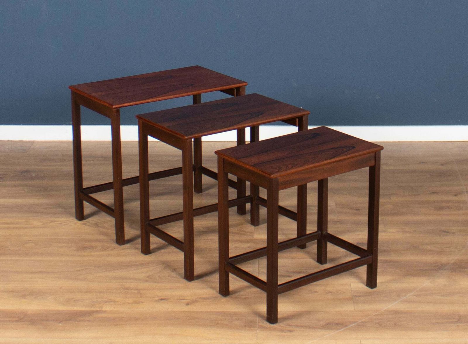 Retro Teak 1960s Mid Century Nest Of Tables Coffee Tables By E W Bach Odense Møbelfabrik photo vintage