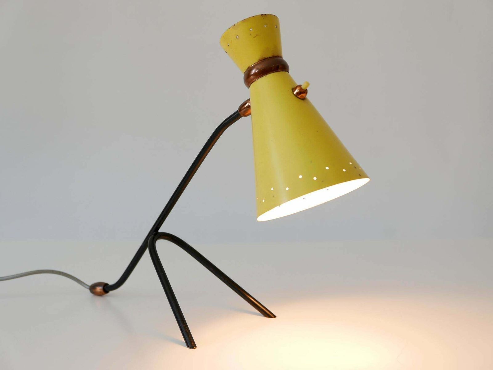 1960.0 Rare And Lovely Mid Century Modern Diabolo Table Lamp Desk Light Italy 1960s photo