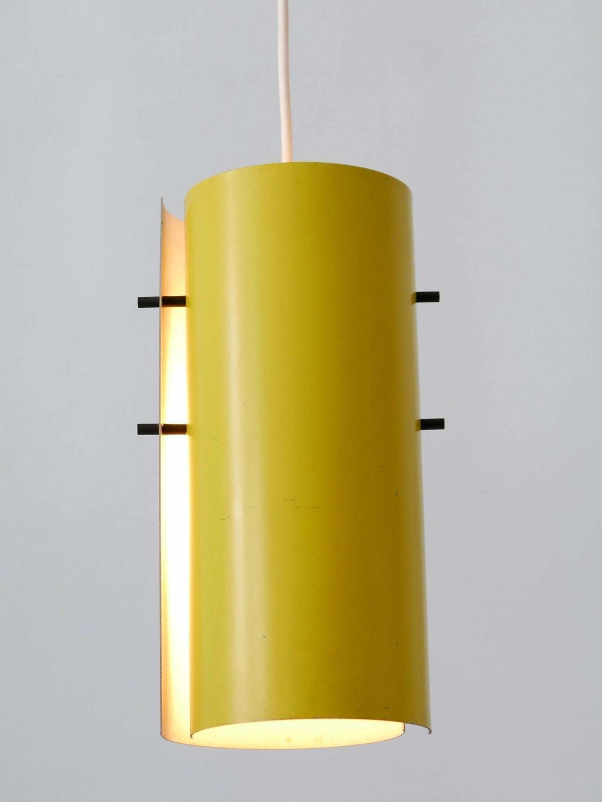 Lovely Midcentury Modern Bi Colour Pendant Lamps Or Hanging Lights Germany 1960s photo vintage