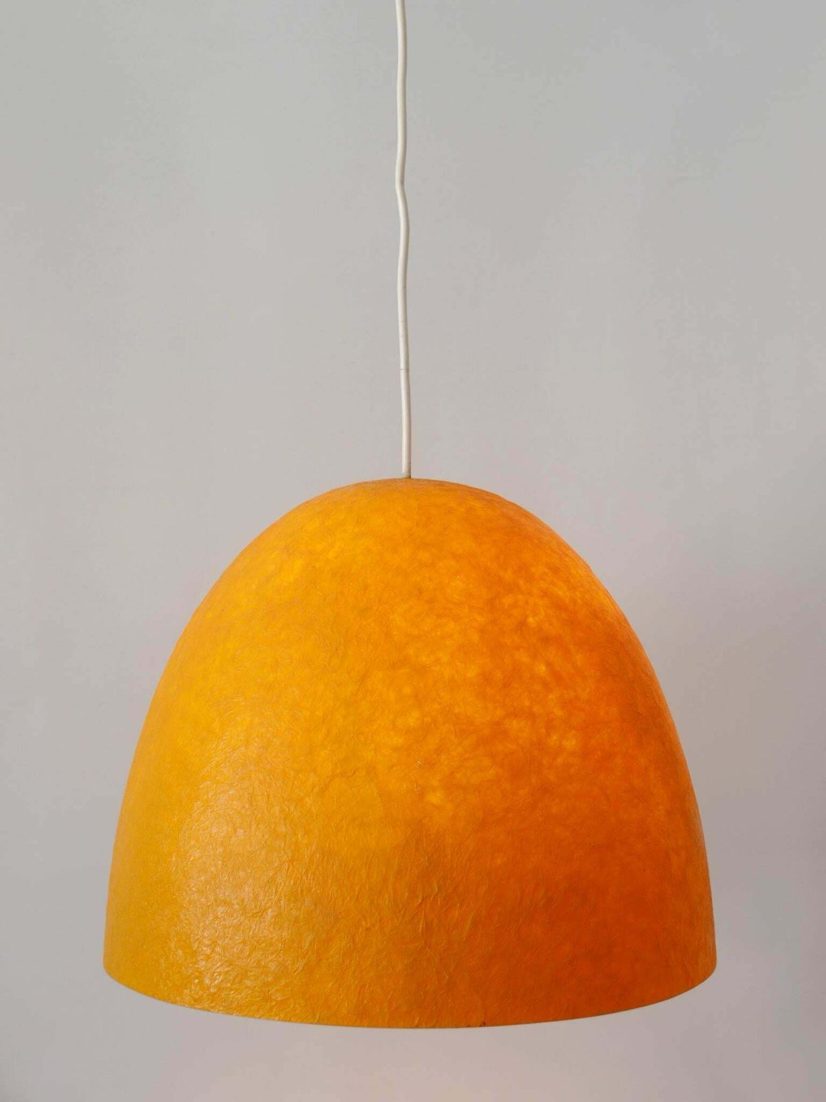 Rare Mid Century Modern Fibreglass Pendant Lamp Or Hanging Light Germany 1970s photo vinterior
