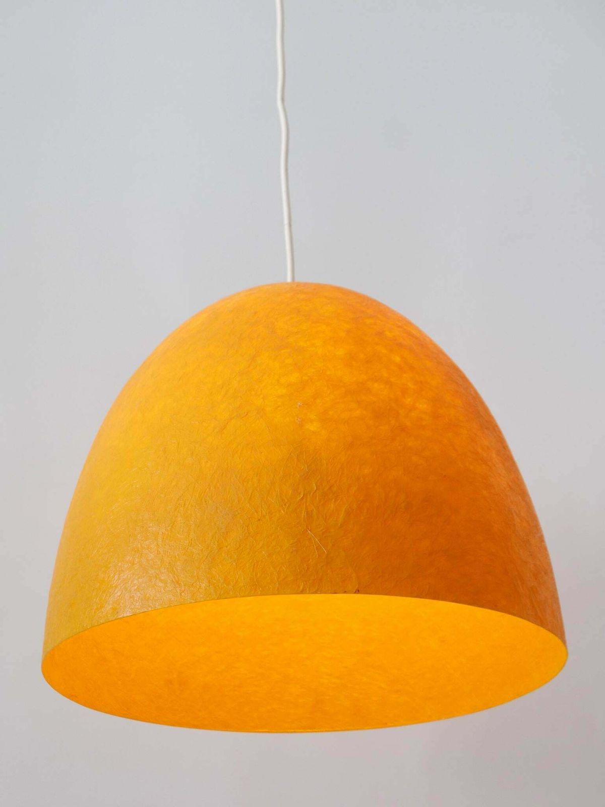 Lighting Rare Mid Century Modern Fibreglass Pendant Lamp Or Hanging Light Germany 1970s photo