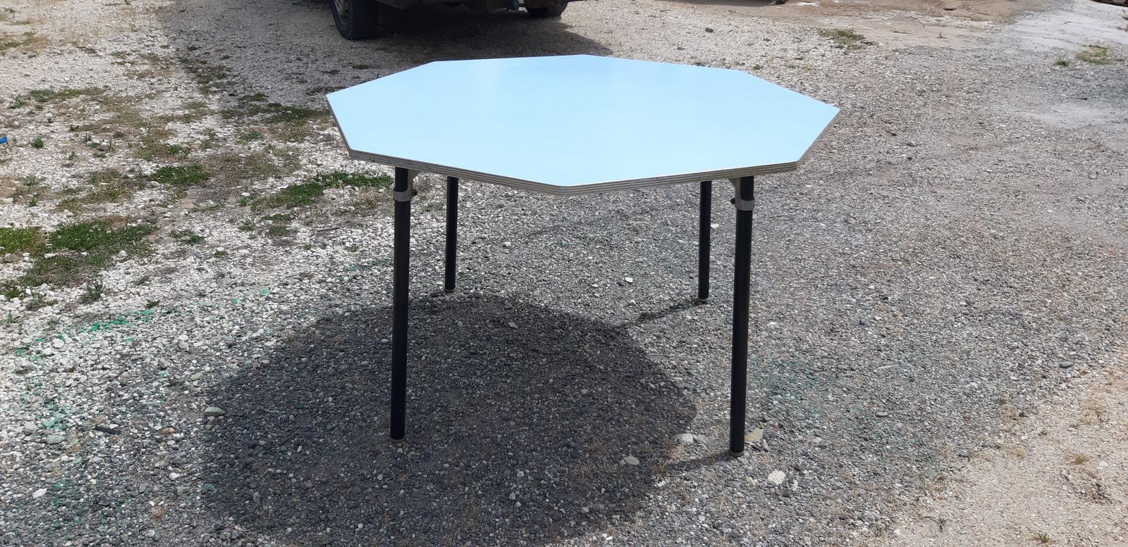 Vintage Octagonal Community Table photo vinterior