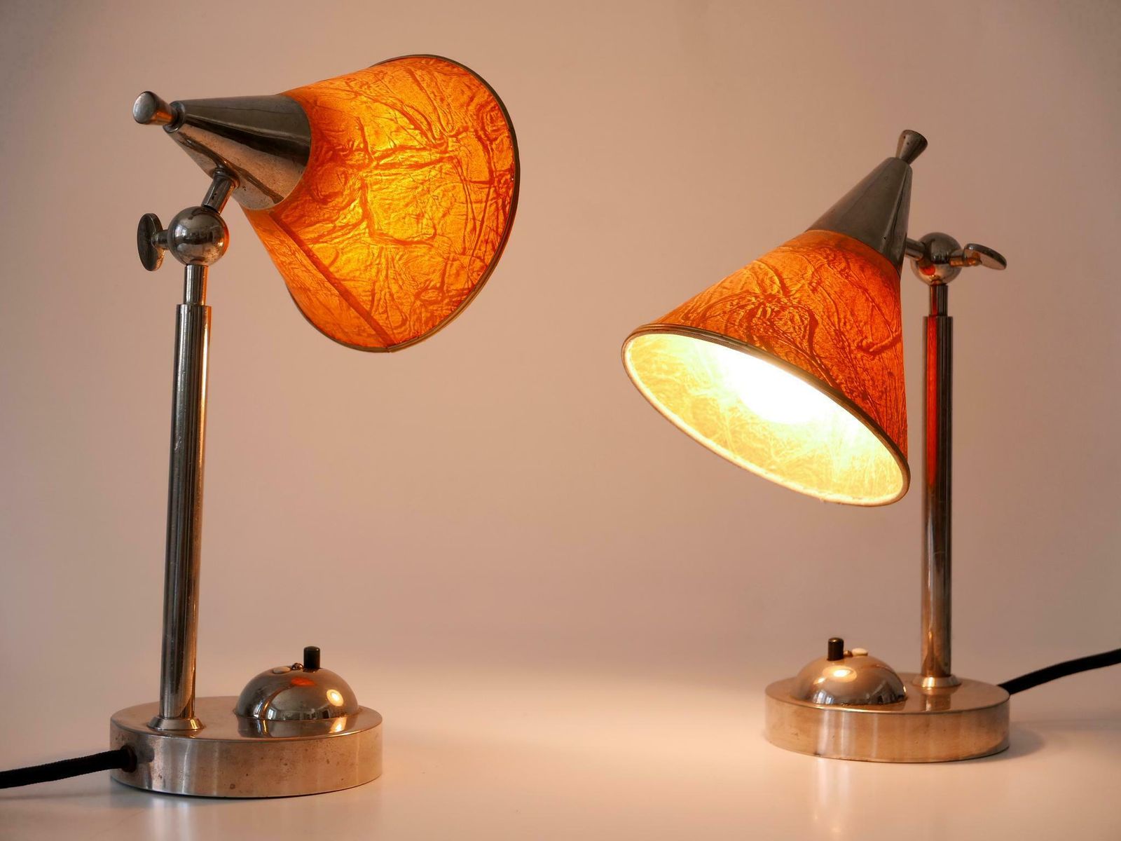 photo buy Set Of Two Rare Art Deco Bauhaus Bedside Table Lamps Or Sconces Germany 1920s