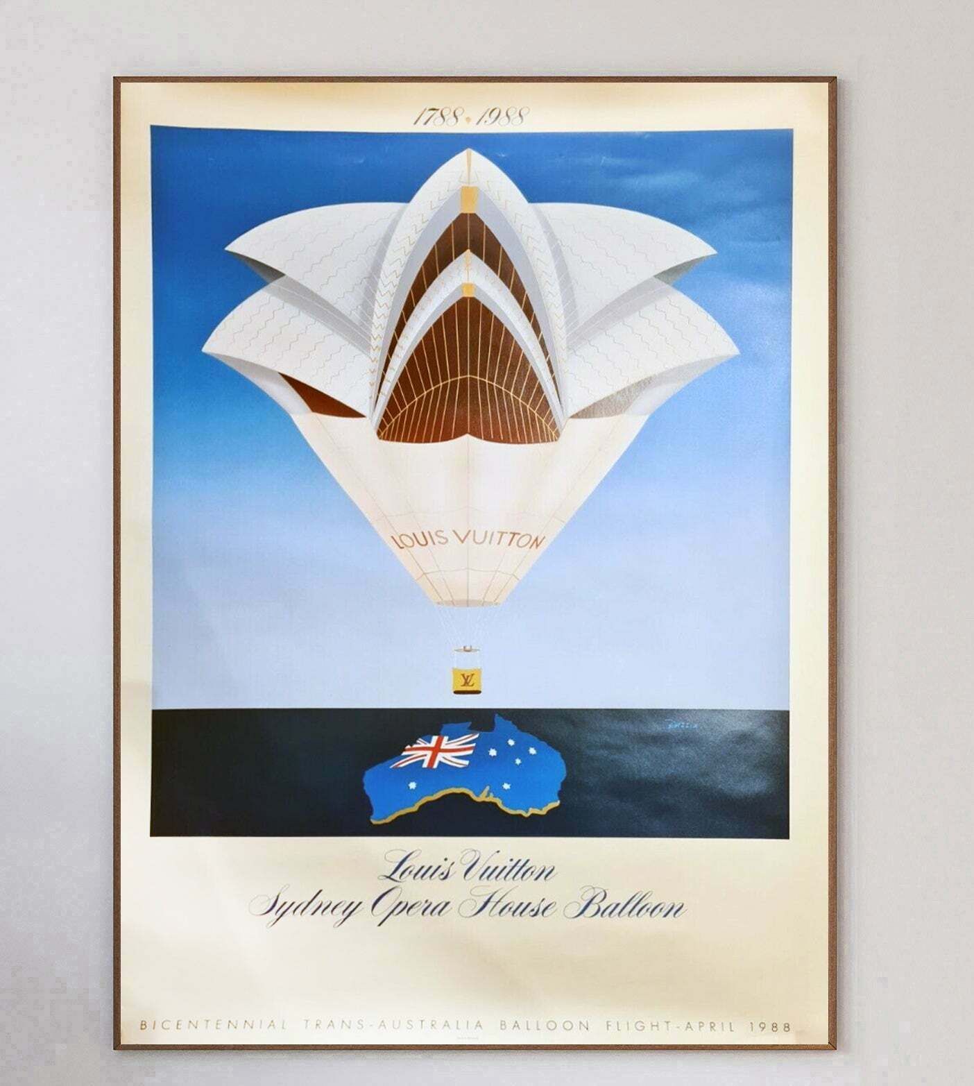 Louis Vuitton Sydney Opera House Balloon Original Vintage Poster photo 559.0