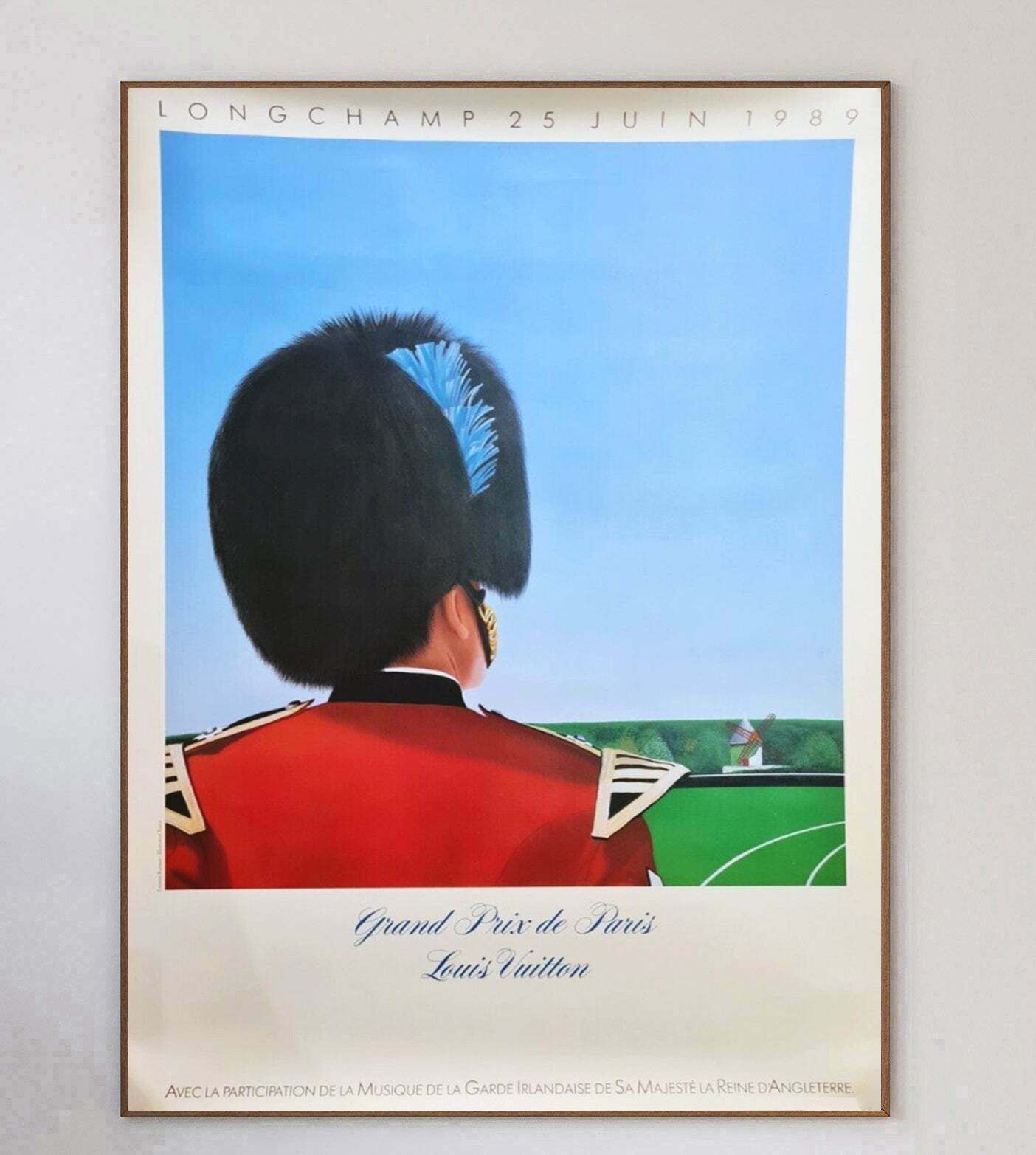 Louis Vuitton Longchamp Grand Prix De Paris 1989 Original Vintage Poster photo 377.0