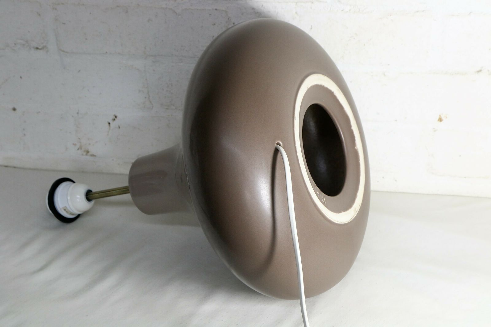 photo furniture Vintage Table Lamp Fdc Faïencerie De Charolles French Ceramic Lamp 1980's