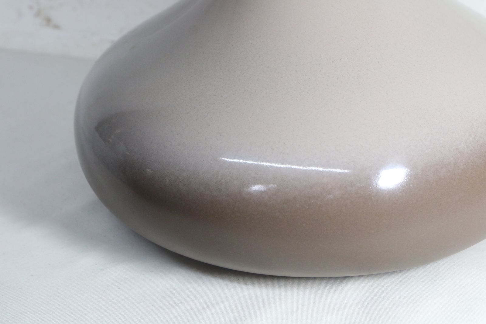 Lighting Vintage Table Lamp Fdc Faïencerie De Charolles French Ceramic Lamp 1980's photo