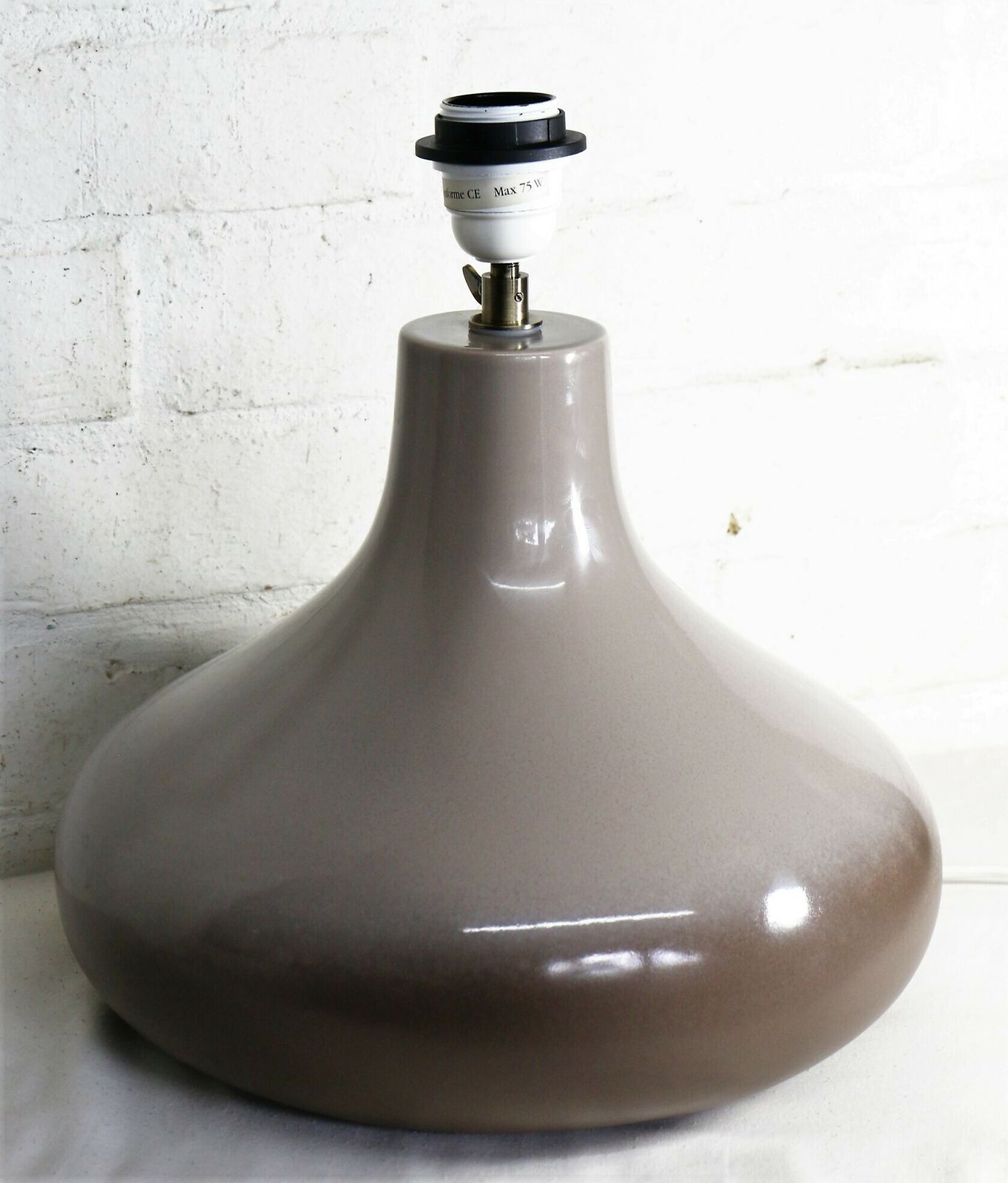 photo vinterior Vintage Table Lamp Fdc Faïencerie De Charolles French Ceramic Lamp 1980's