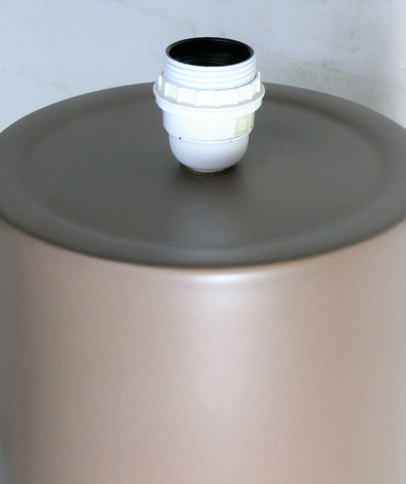 Vintage Table Lamp Fdc Faïencerie De Charolles French Cylinder Ceramic Lamp 1980's photo 140.0