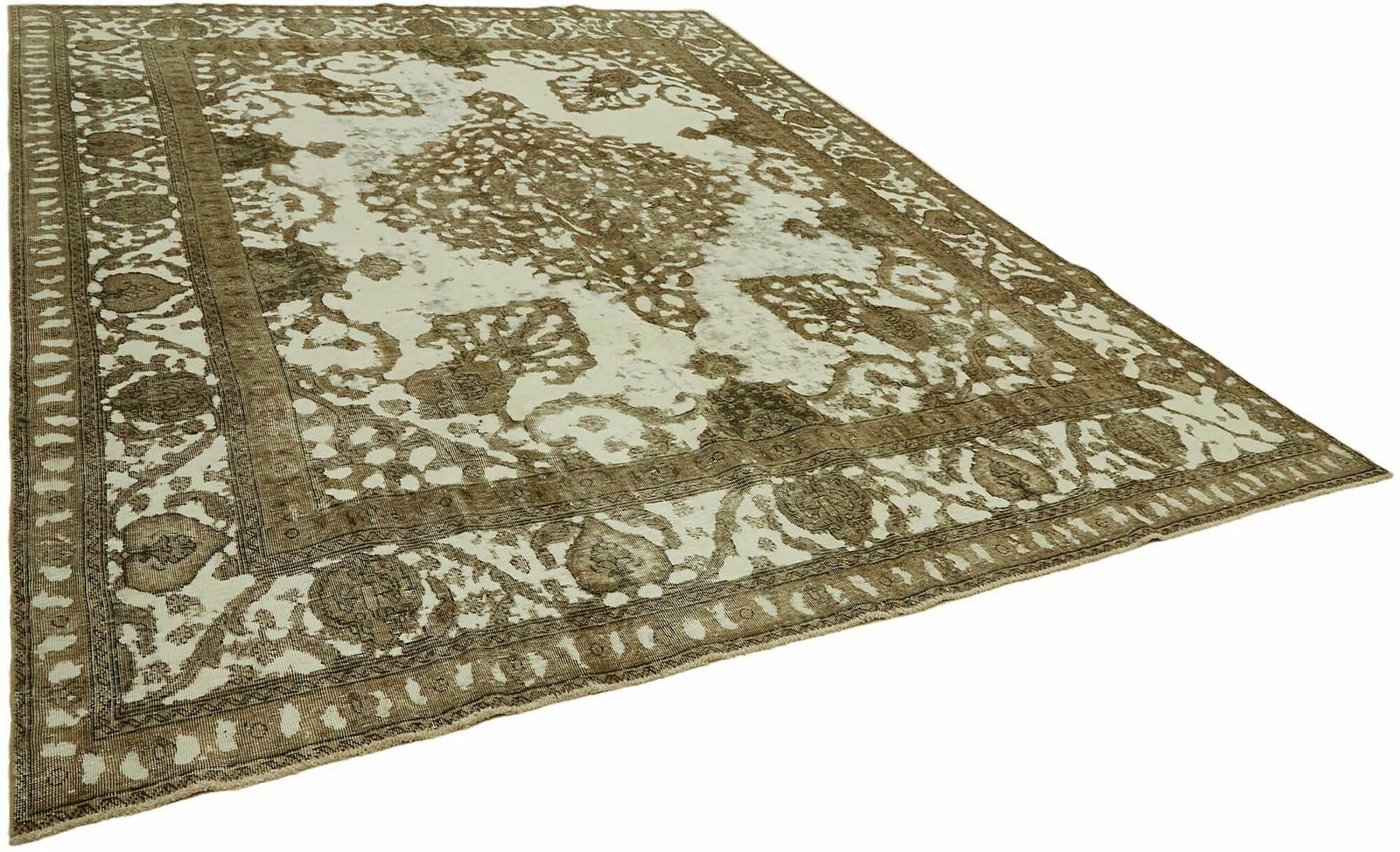 Handgemaakt Beige Vintage Groot Vloerkleed ( 365 x 290 cm ) photo furniture