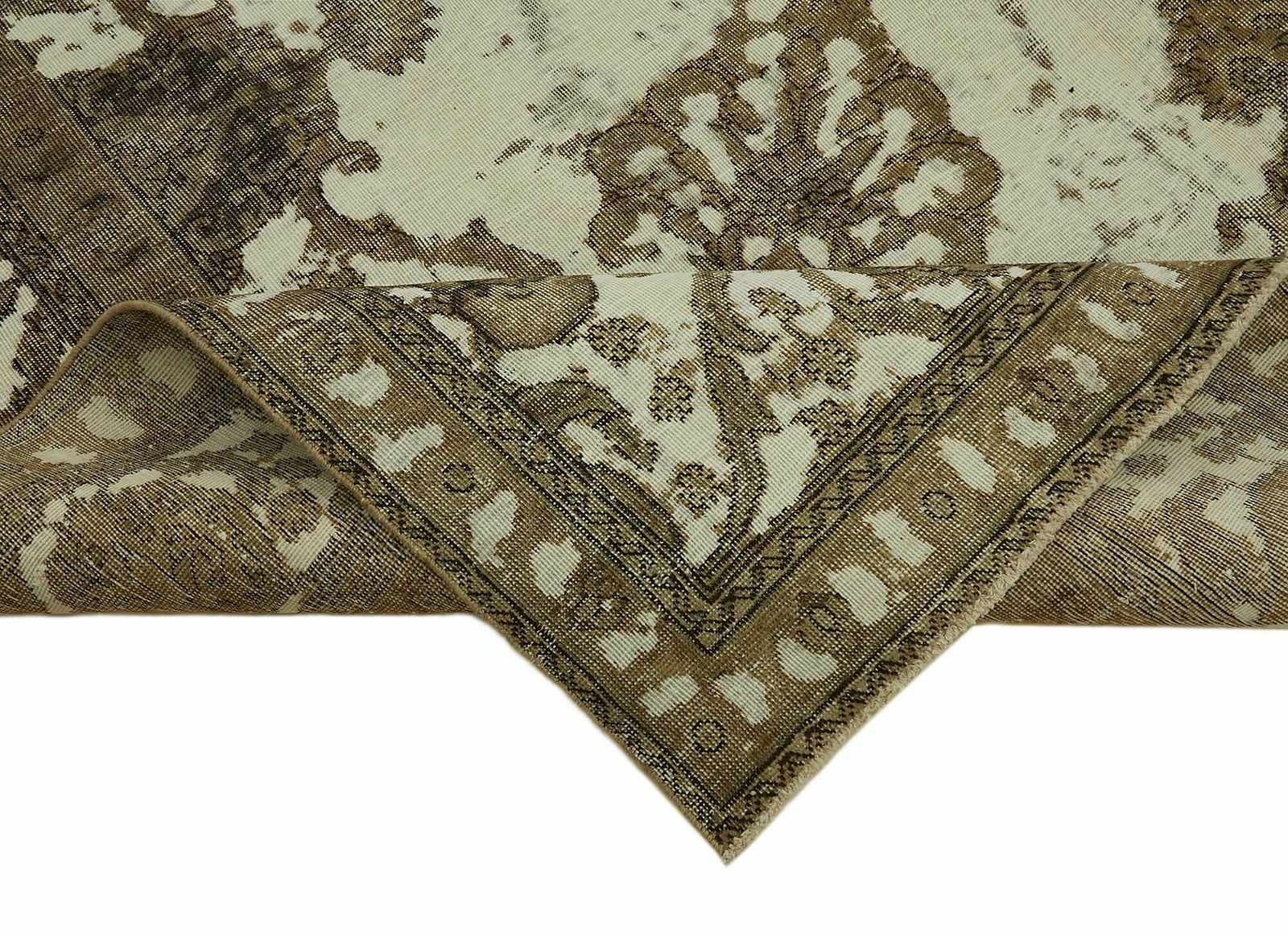 Handgemaakt Beige Vintage Groot Vloerkleed ( 365 x 290 cm ) photo vinterior