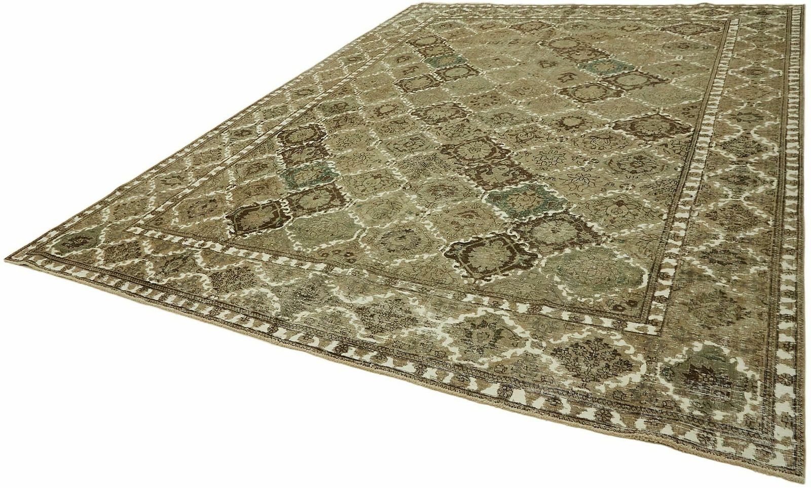 Handmade 1980's  Beige Decorative Vintage Large Area Rug ( 398 X 300 Cm ) photo for sale