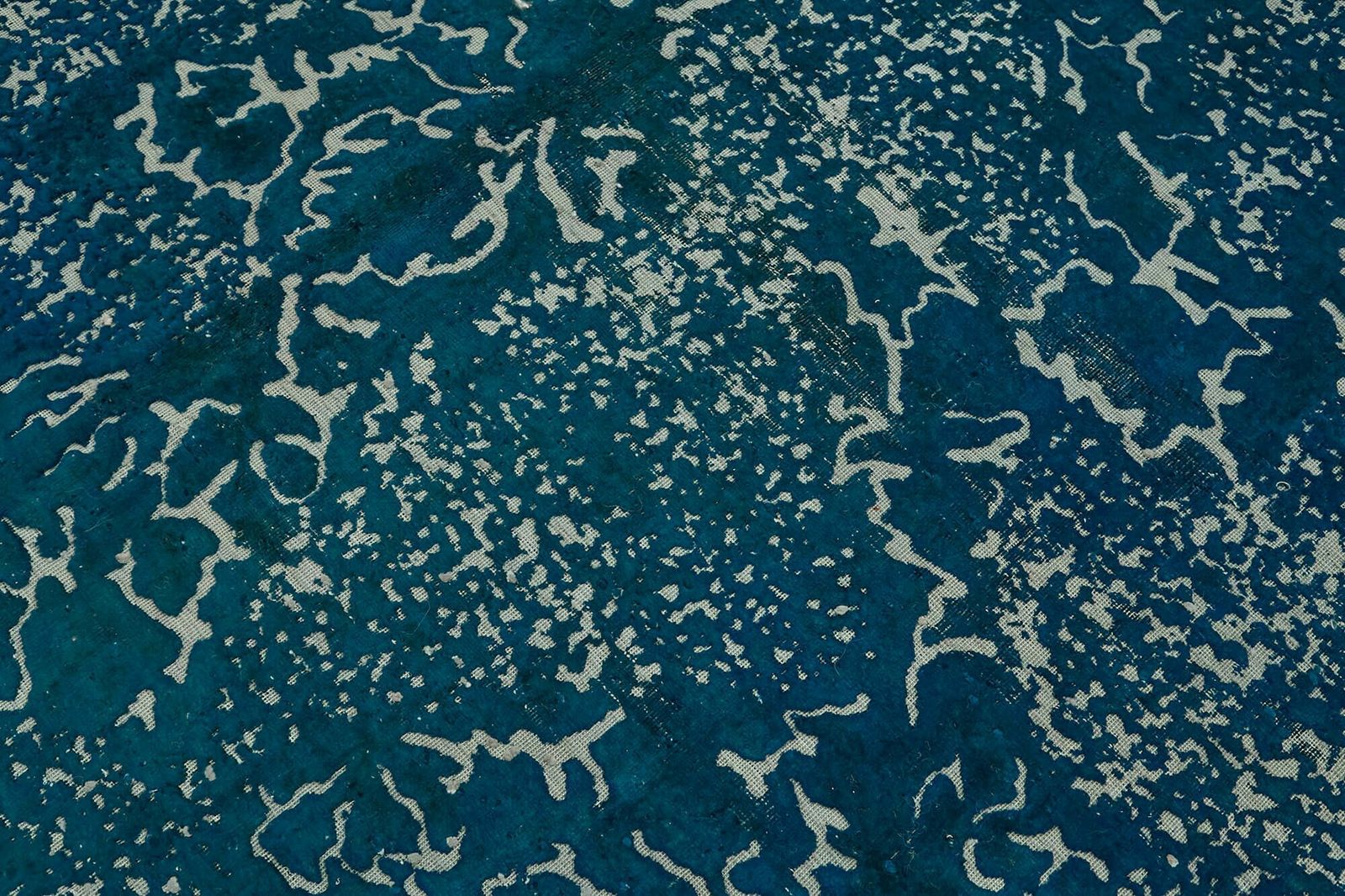 photo furniture Grand tapis vintage fait main, bleu, années 1980 (302 x 180 cm)