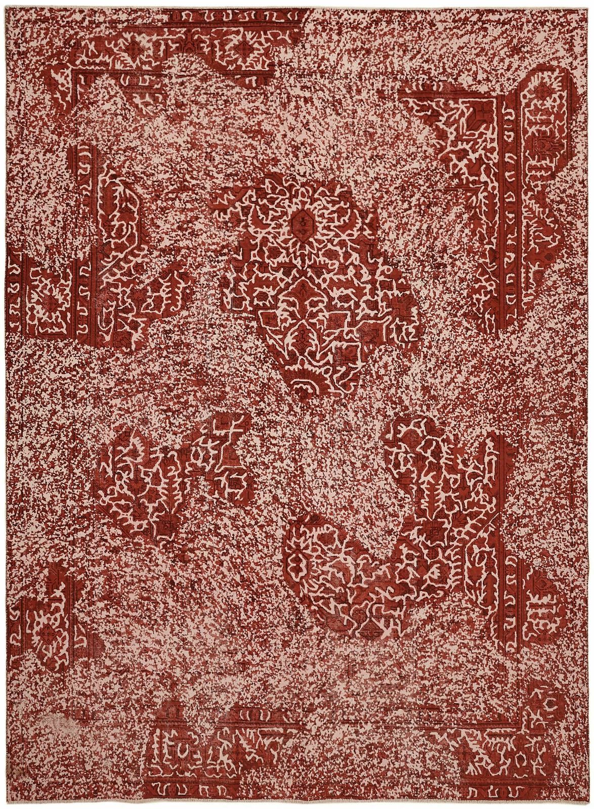 Handmade Red Vintage Large Area Rug, Late 20th Century ( 377 X 285 Cm )