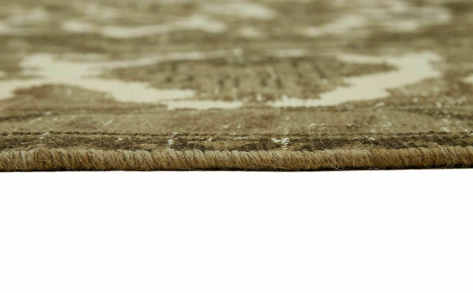 Handgemaakt decoratief beige vintage vloerkleed ( 398 x 298 cm ) photo vintage