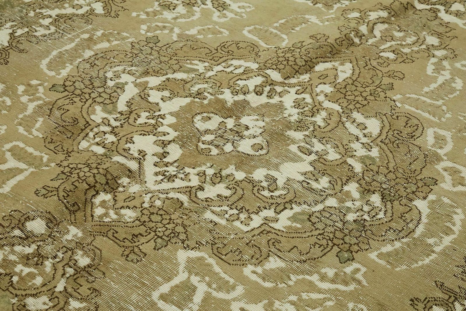 Handmade Decorative Beige Vintage Area Rug ( 355 X 285 Cm ) photo 3248.0