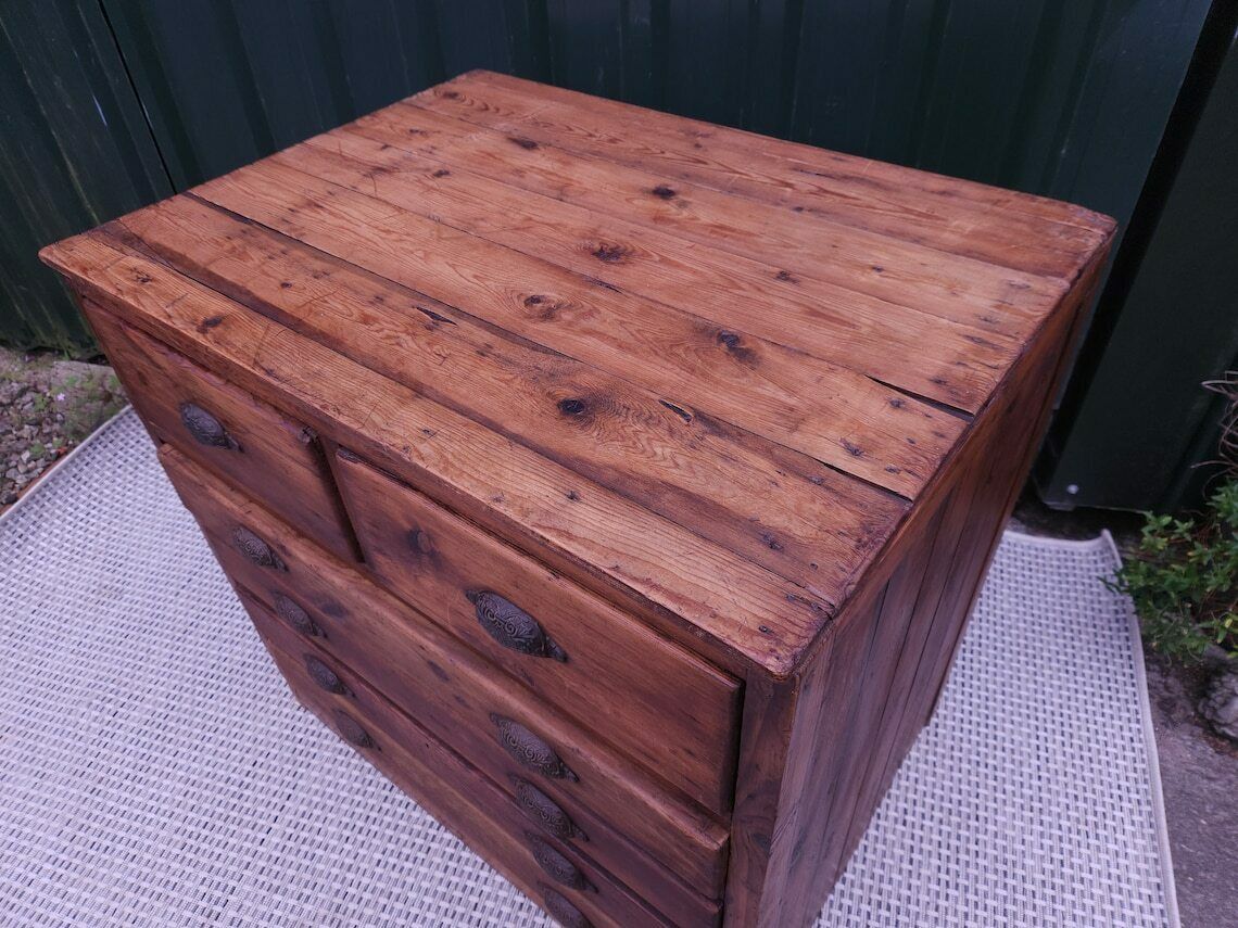 Late 19th / Early 20th Century Industrial Chest Of Drawers photo vintage