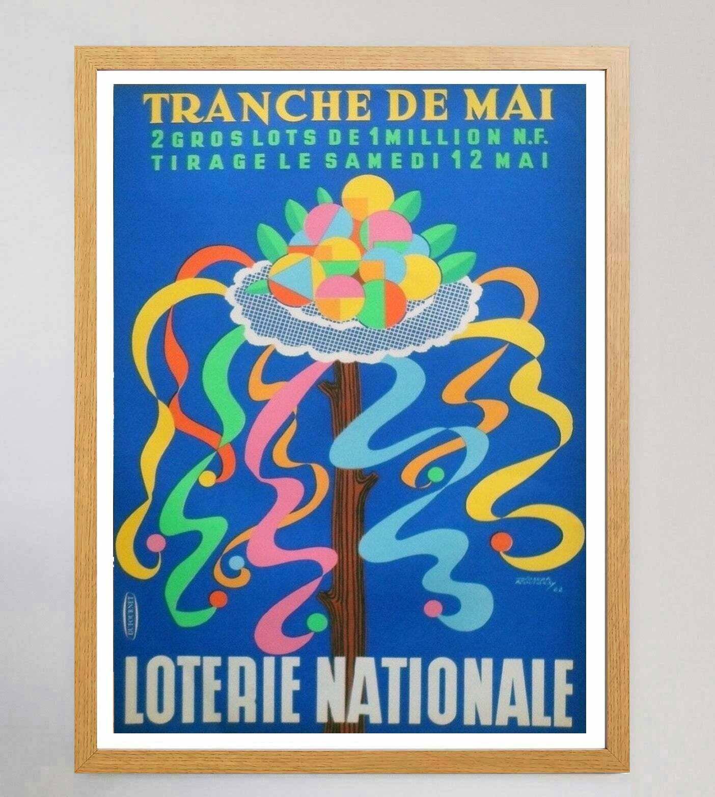 Tranche De Mai   Loterie Nationale  Original Vintage Poster photo Art