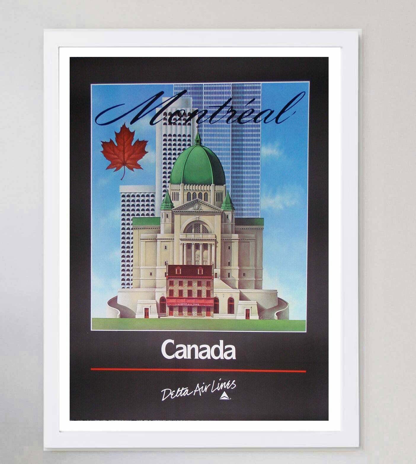 Canada   Delta Air Lines Original Vintage Poster photo for sale