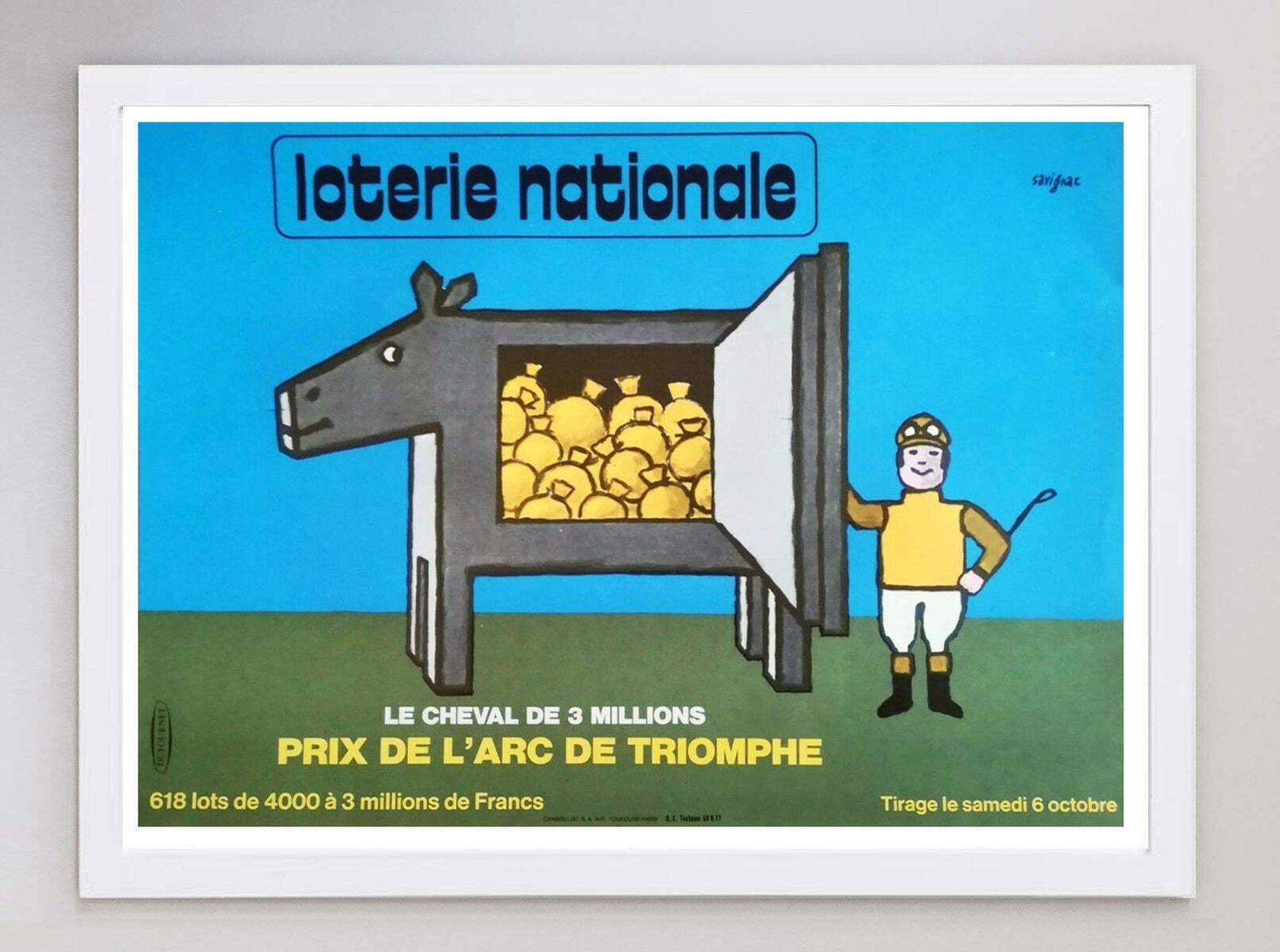 Loterie Nationale   Savignac Original Vintage Poster photo for sale