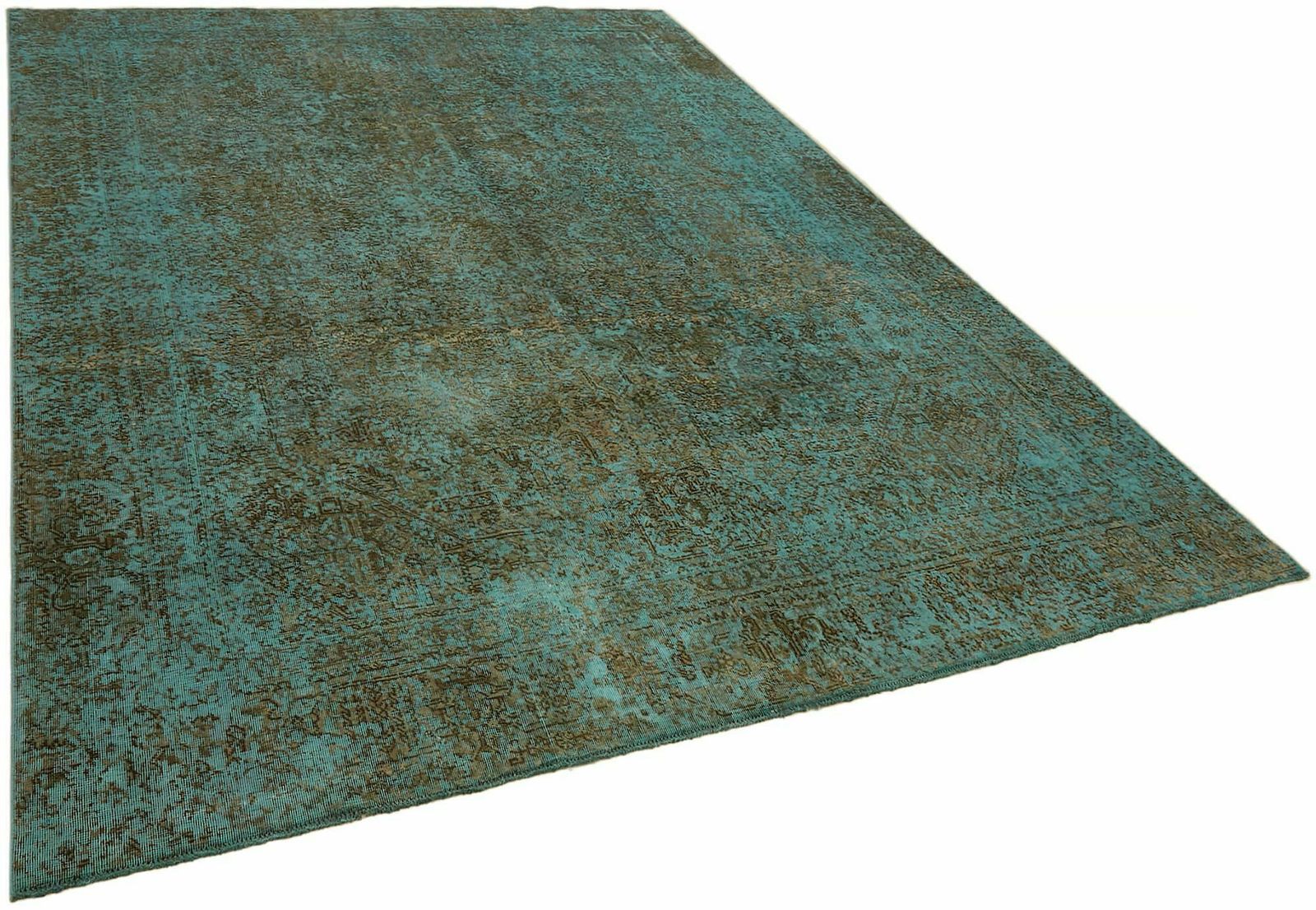 Handmade Turquoise Over Dyed Large Area Rug ( 319 X 232 Cm ) photo furniture