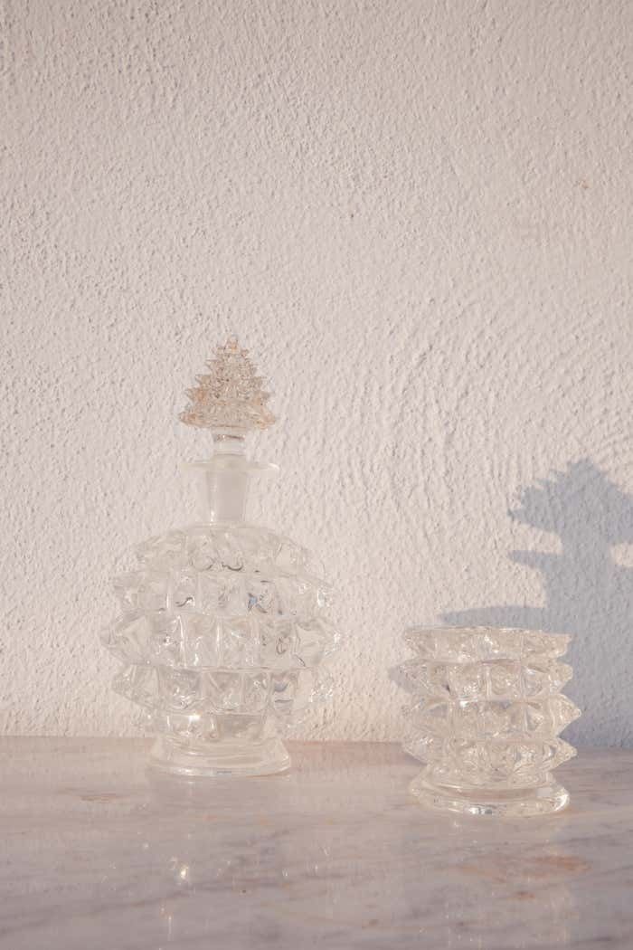 Set Of 4 Ercole Barovier Rostrato Murano Italian Glass Vase For Barovier & Toso photo Home Decor