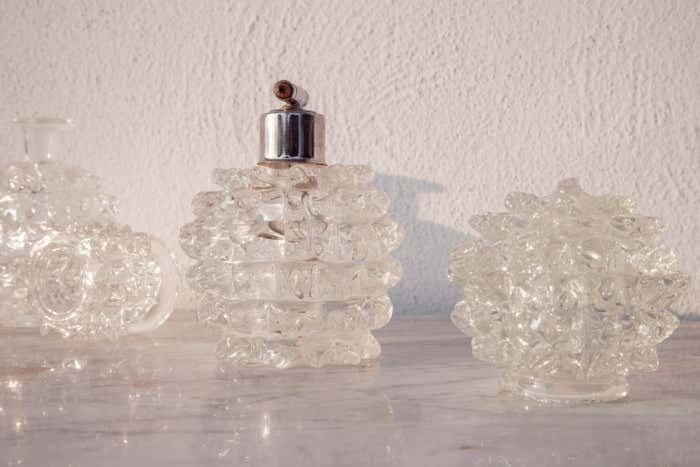 Set Of 4 Ercole Barovier Rostrato Murano Italian Glass Vase For Barovier & Toso photo buy