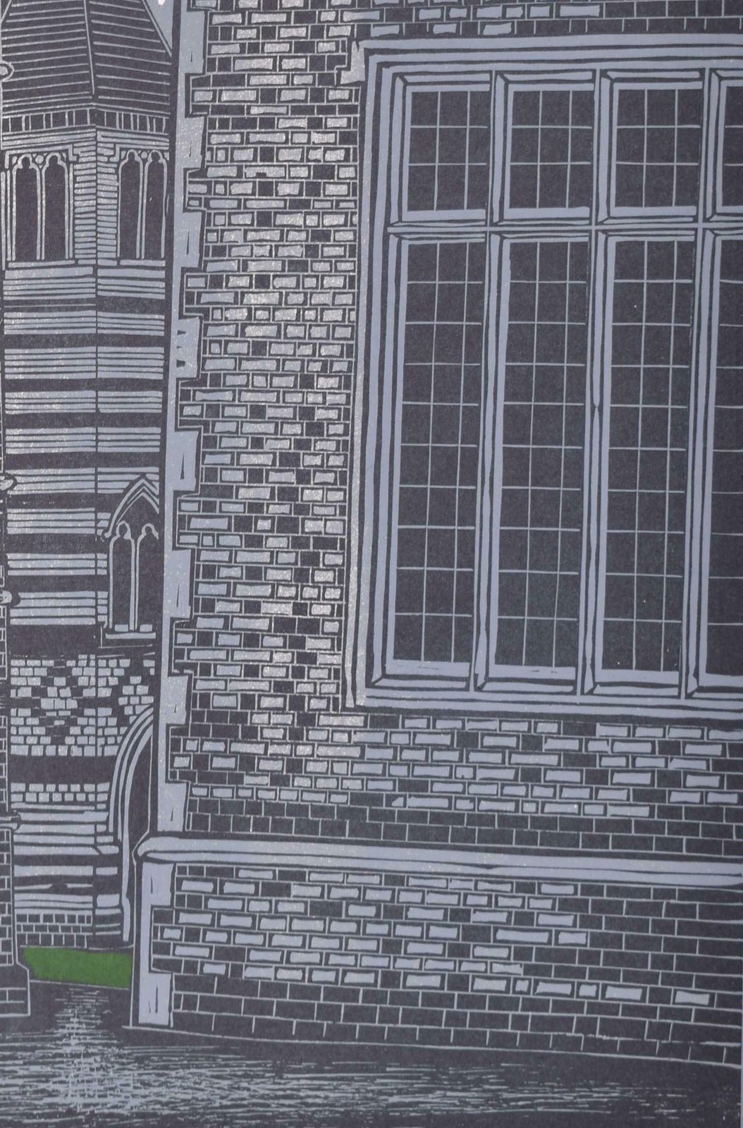 Walter Hoyle Rugby School Linocut Print By Walter Hoyle photo 1750.0
