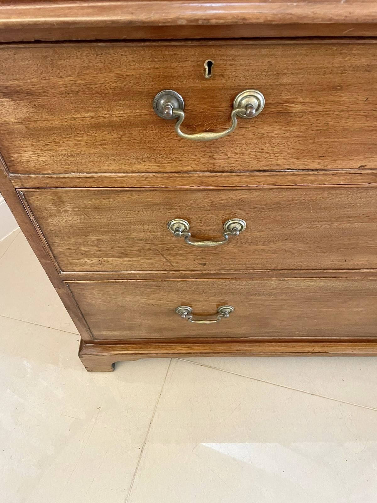 Antique 19th Century Quality Mahogany Chest Of 4 Drawers photo Furniture