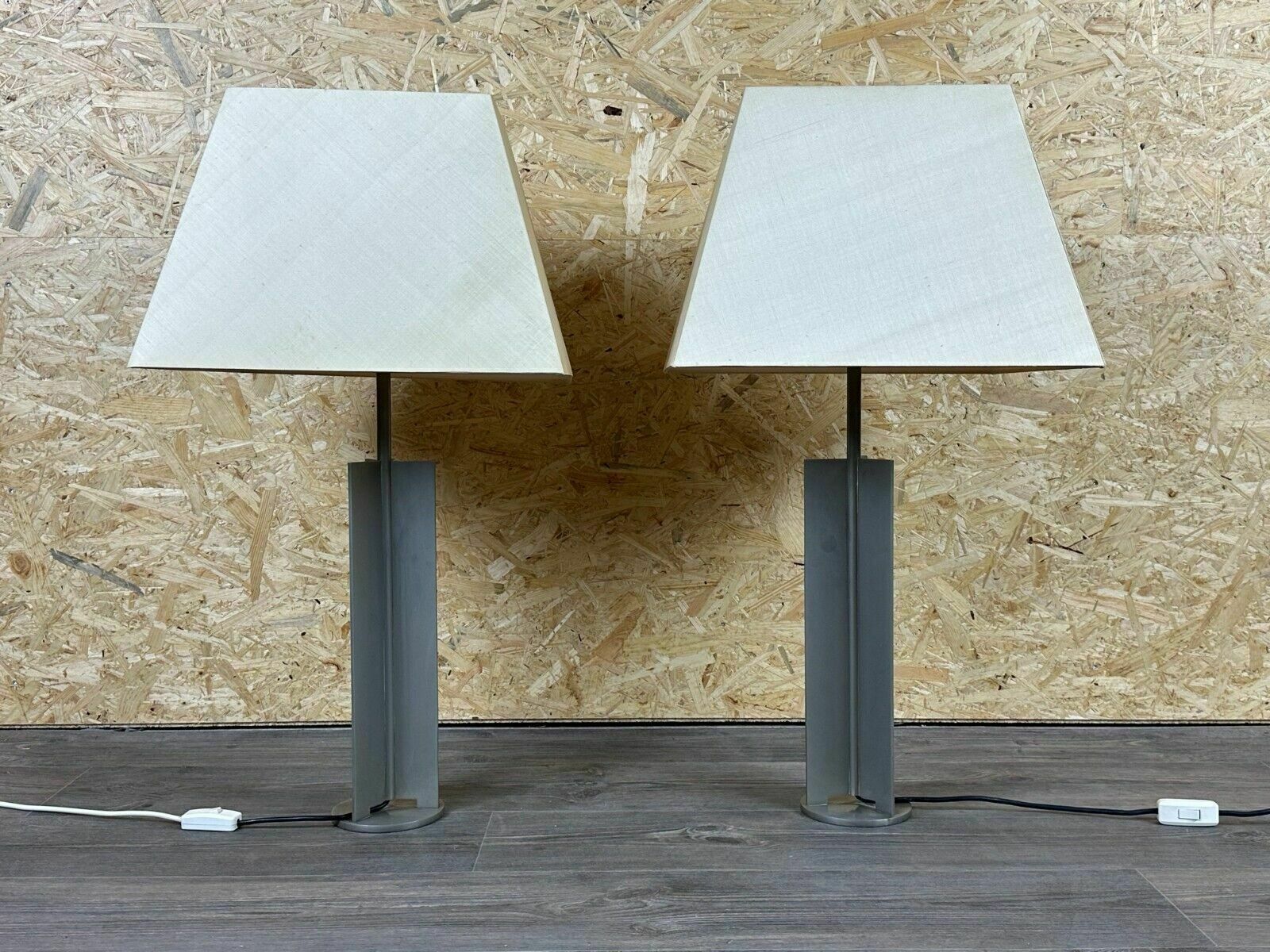 2x 60s 70s Xl Table Lamp Table Lamp Aluminum Metal Space Age Design photo furniture