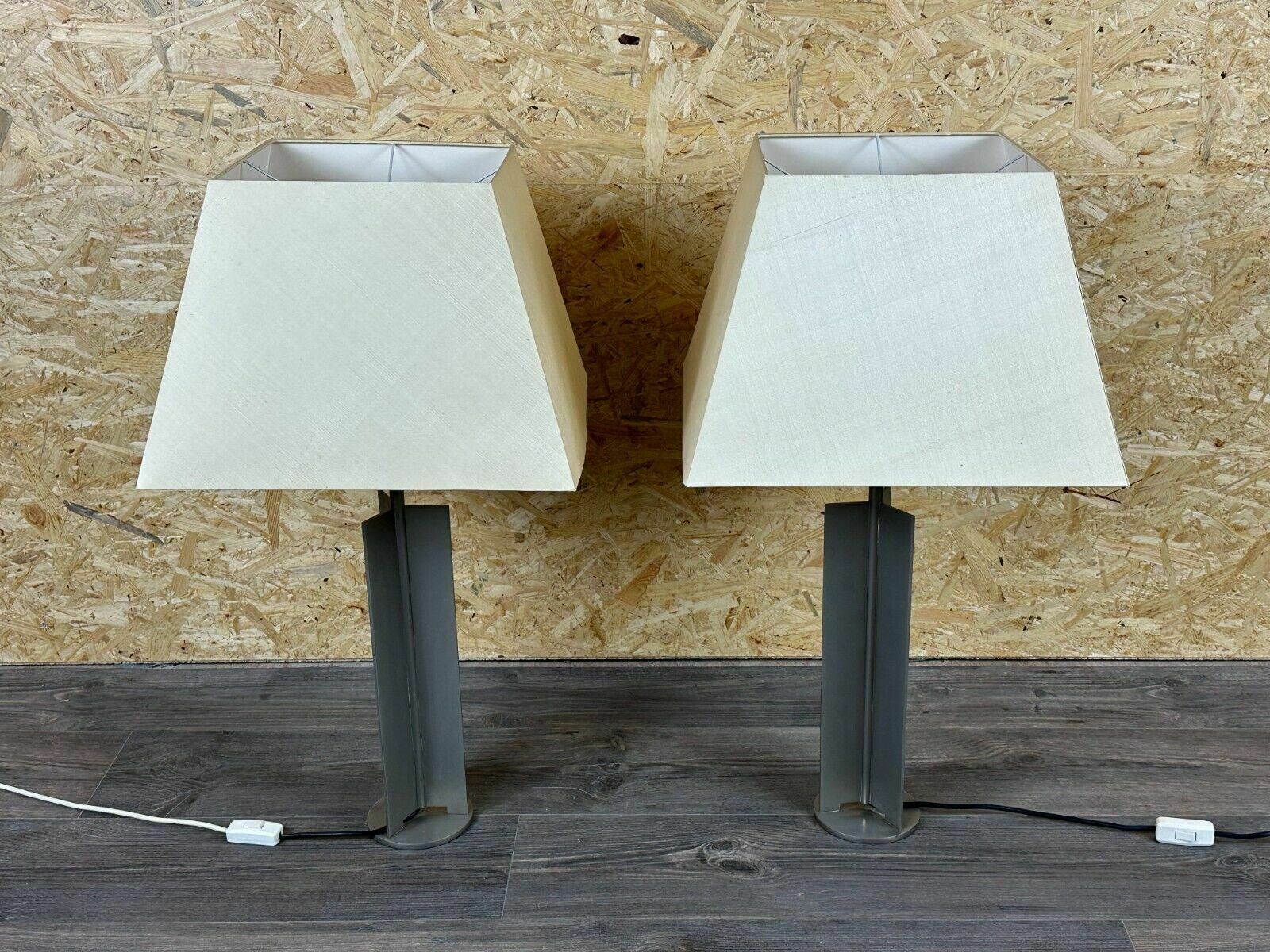 2x 60s 70s Xl Table Lamp Table Lamp Aluminum Metal Space Age Design photo for sale