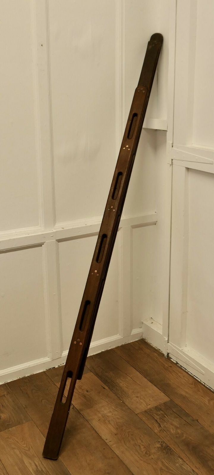Vintage Folding Teak And Brass Yacht Ladder photo vinterior