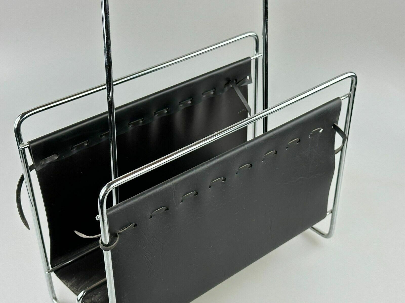 60's 70's Newspaper Holder Magazine Racks R Metal Teak Mid Century Design photo 170.0