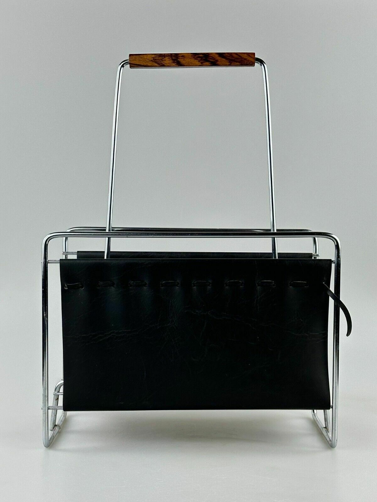 photo furniture 60's 70's Newspaper Holder Magazine Racks R Metal Teak Mid Century Design
