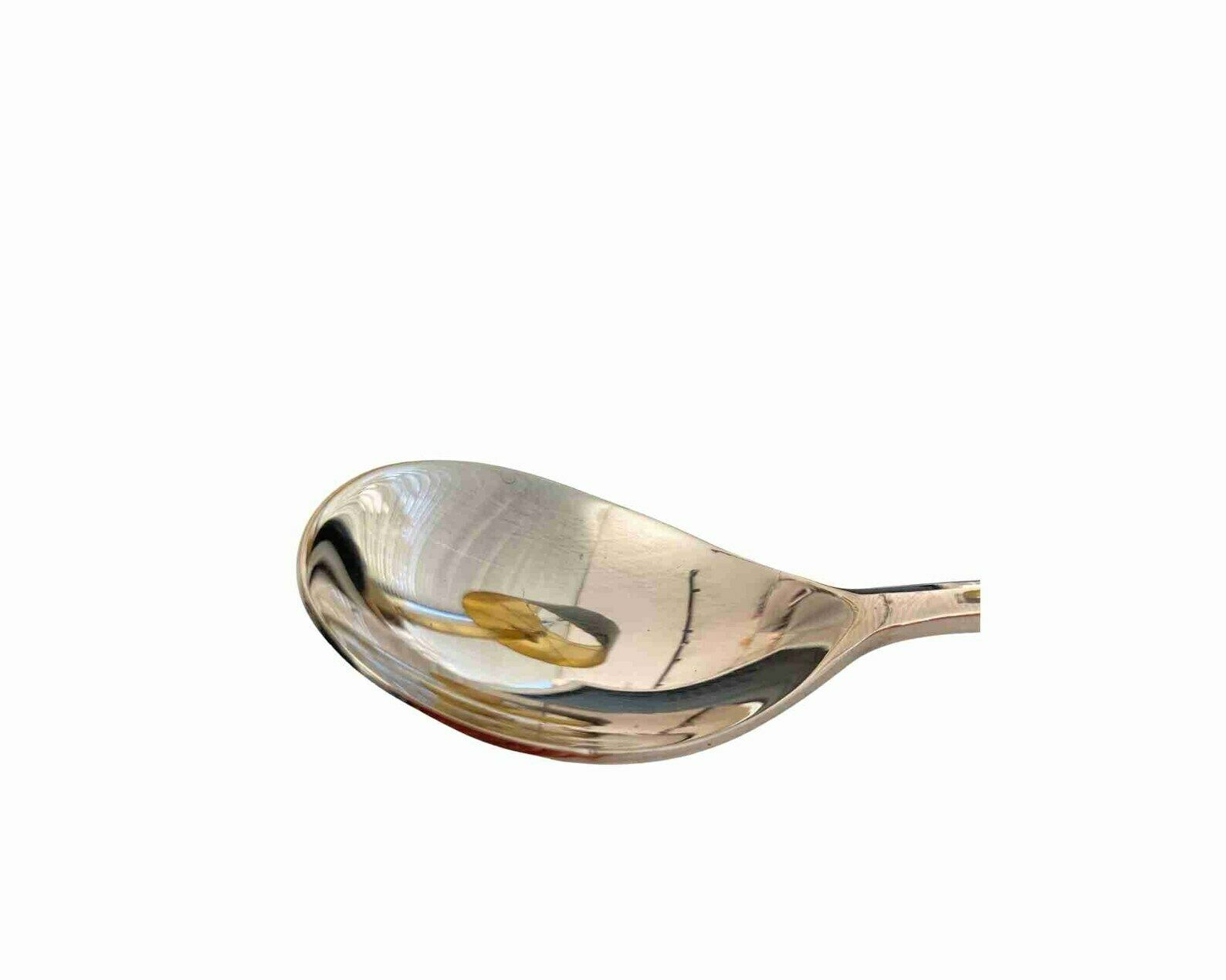 6x Brass Dessert Spoons | Polished | Gold Bamboo Flatware photo 71.0