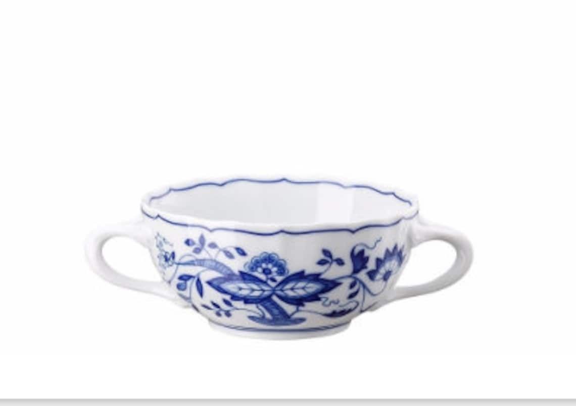 6x Blue Onion Soup Set | Cream Soup Cup And Saucer | Hutschenreuther photo furniture