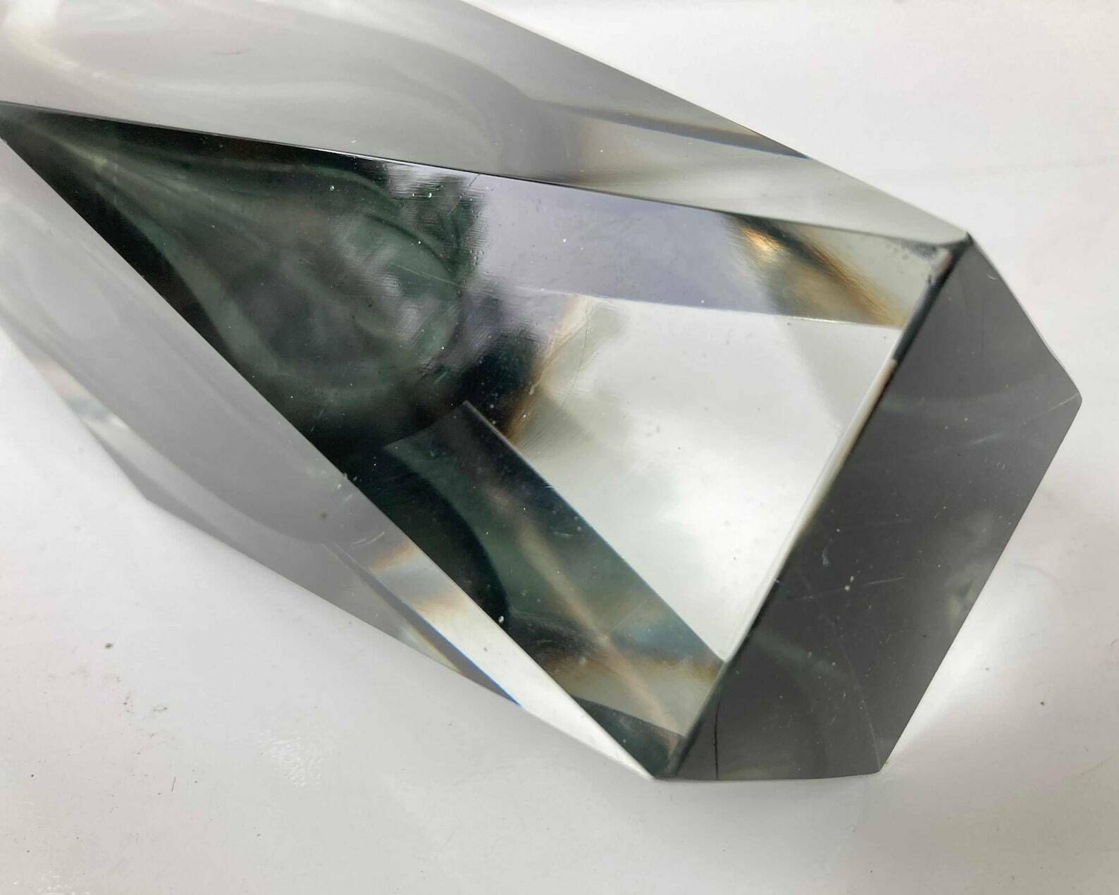 Zwart Murano Vaas Van Luigi Mandruzzato | Murano Object photo for sale