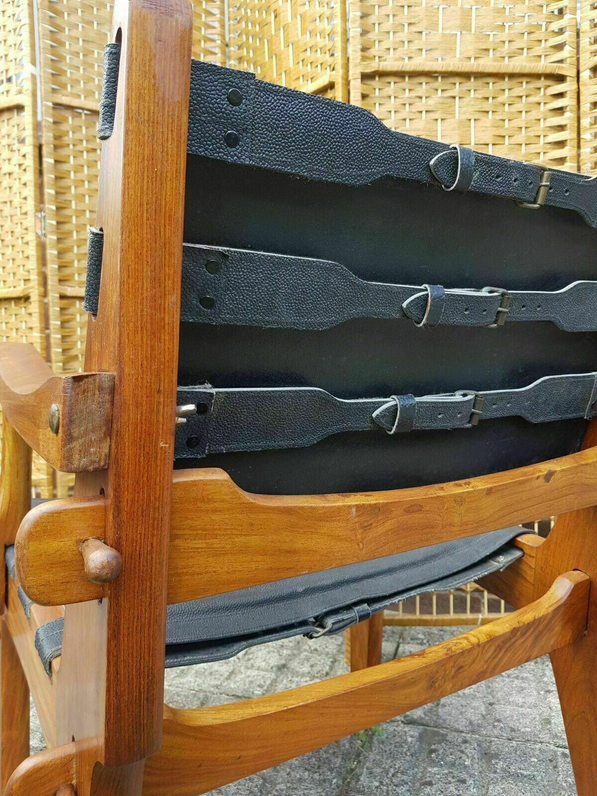 Safari Chair By Angel Pazmino Rosewood And Leather Mid Century Vintage 60s. photo buy