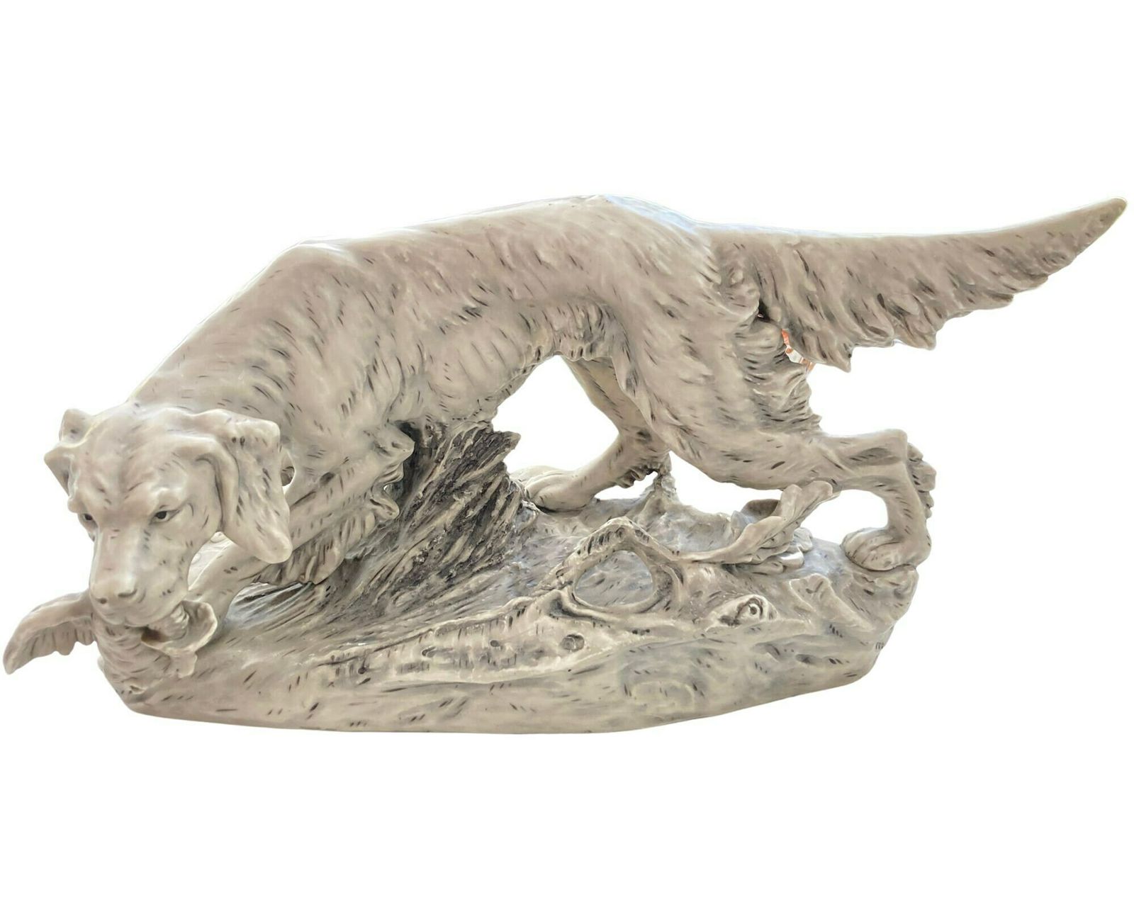 Large Hunting Dog Statue | Royal Dux Dog Figurine | 1950s | 17" photo for sale