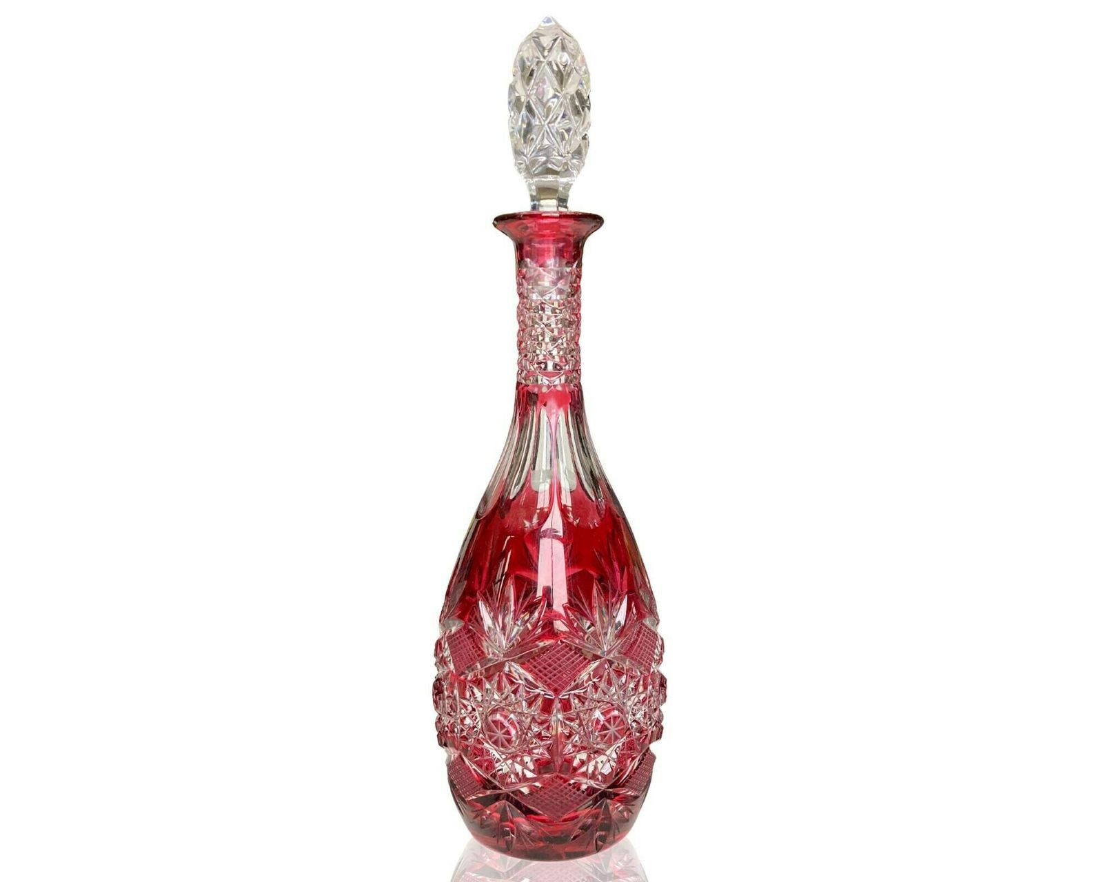 Crystal Red Decanter | Edwardian Carafe | Circa 1920 1950 photo furniture