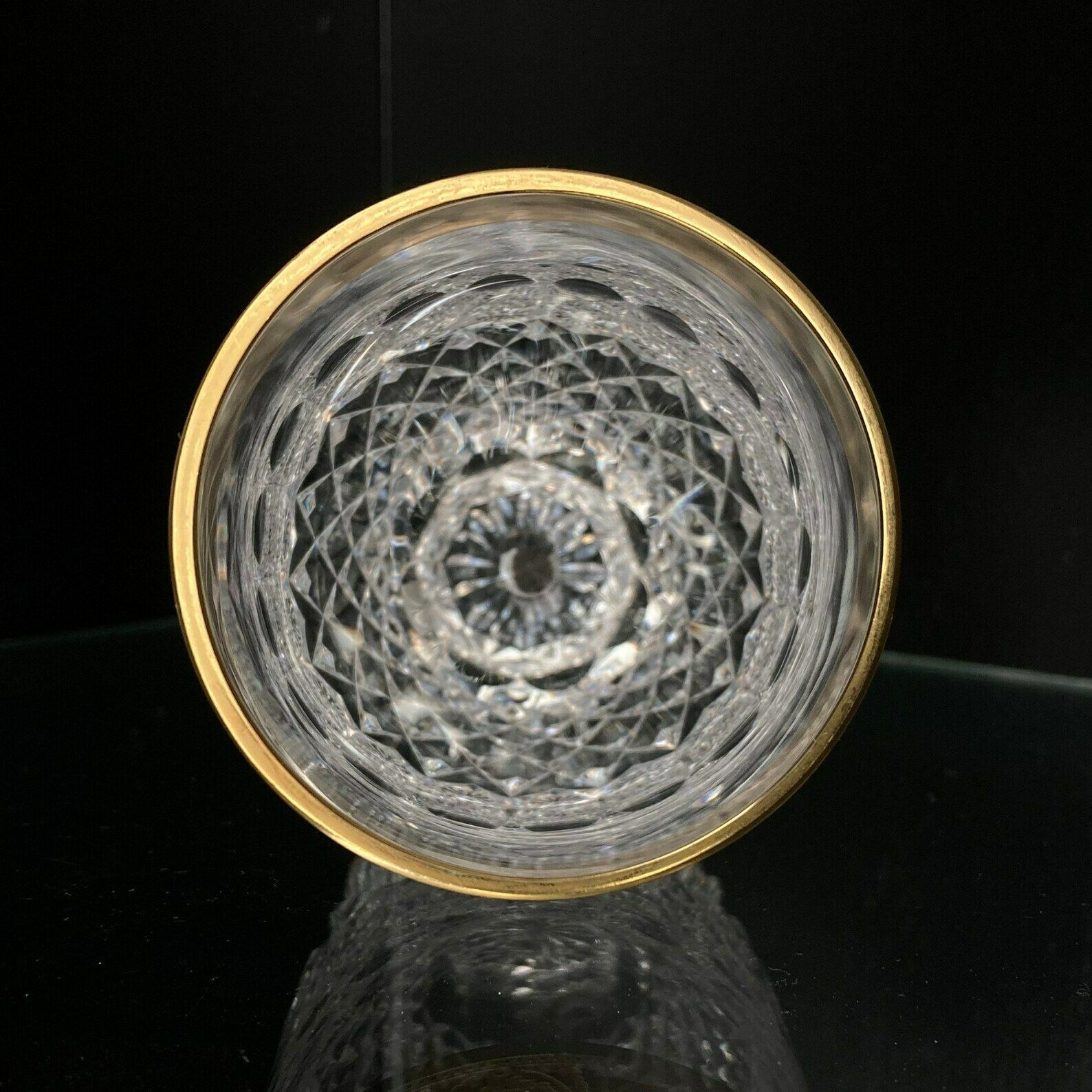 6x Kristallen Waterglazen Cocktailglazen Diamond Drop Cut 24k Goud photo 249.0