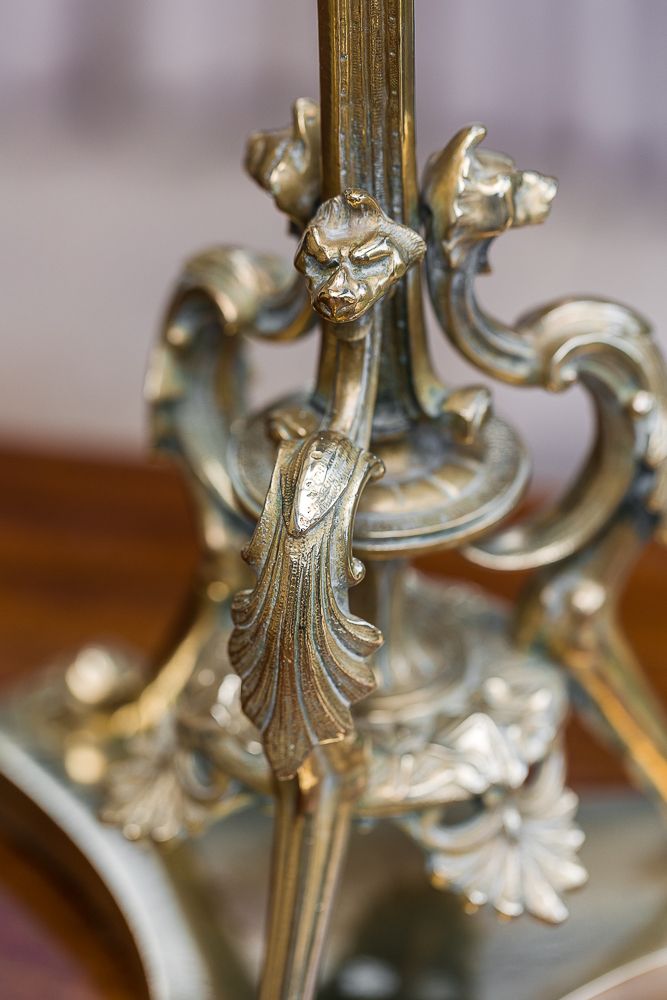 A Pair Of Regency Gilt Metal Five Branch Candelabra photo buy