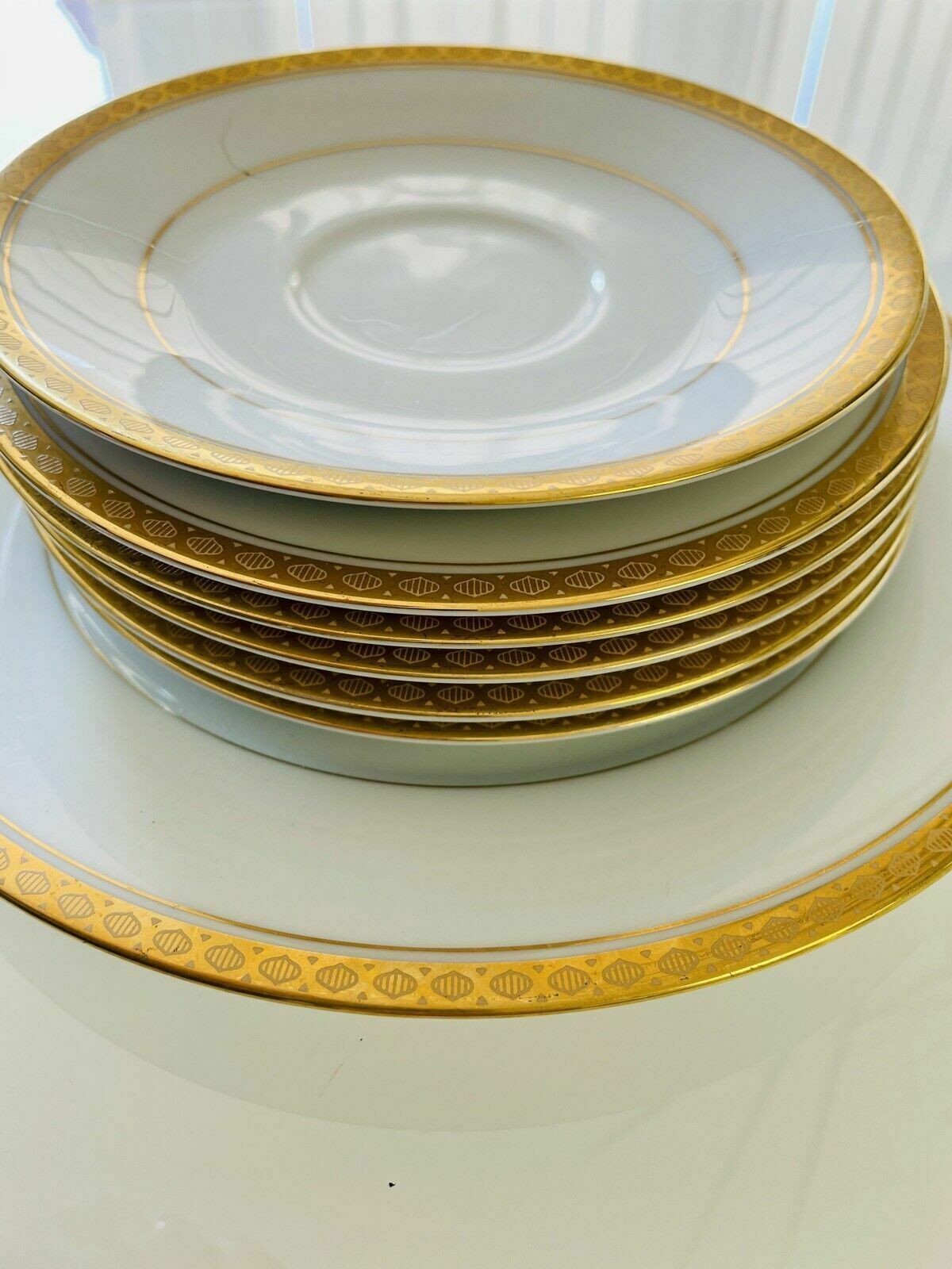 Noritake Richmond Pattern Porcelain, 5 Side Plates, 1 Dinner Plate, 1 Saucer 60s