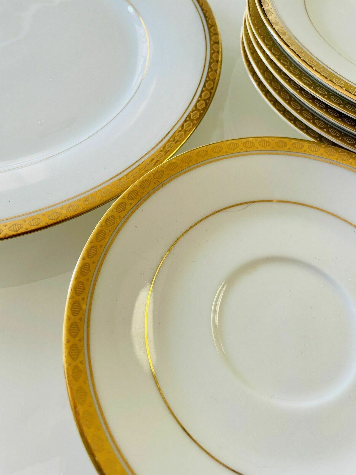 photo furniture Noritake Richmond Pattern Porcelain, 5 Side Plates, 1 Dinner Plate, 1 Saucer 60s