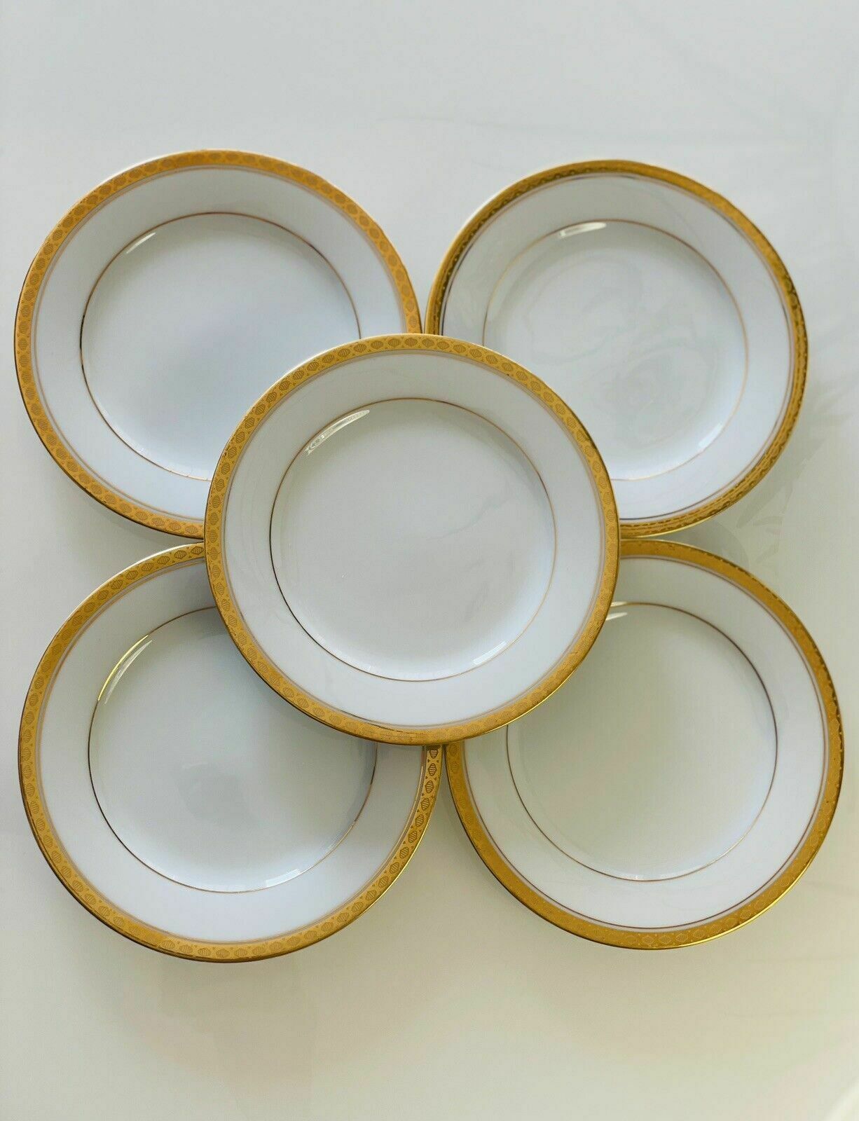 photo buy Noritake Richmond Pattern Porcelain, 5 Side Plates, 1 Dinner Plate, 1 Saucer 60s