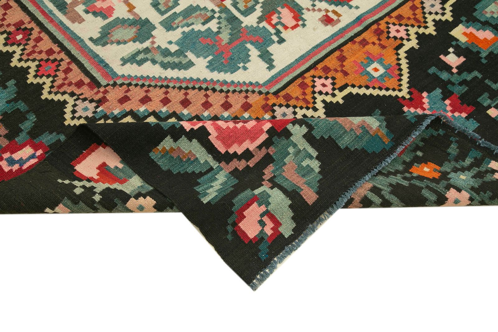 Handmade Antique 187 Cm X 278 Cm Black Moldovian Kilim Rug photo vinterior