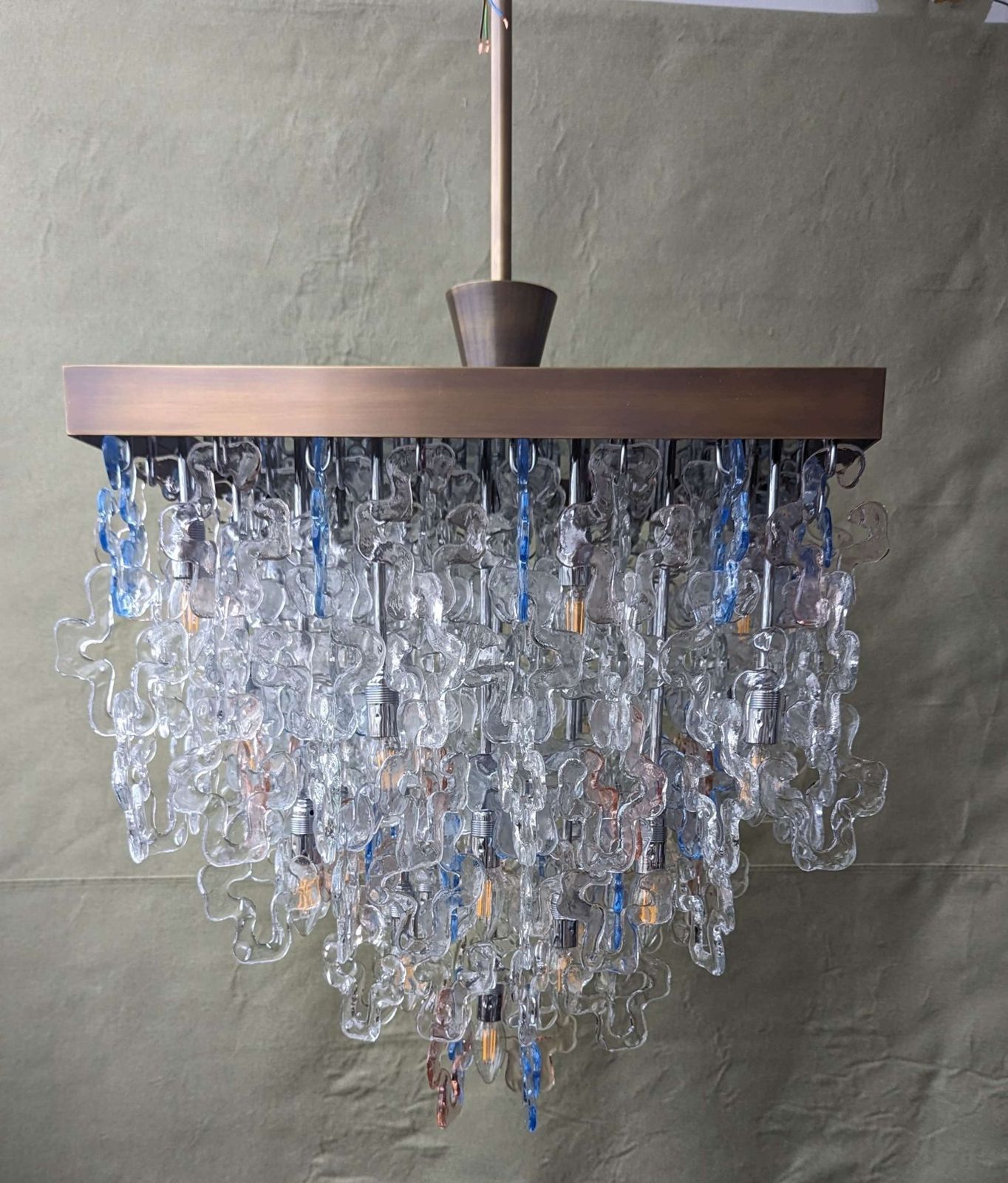 Giogali Glass Chandelier, 1960s photo Lighting