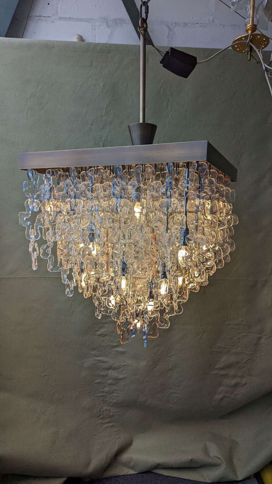 Giogali Glass Chandelier, 1960s photo vintage