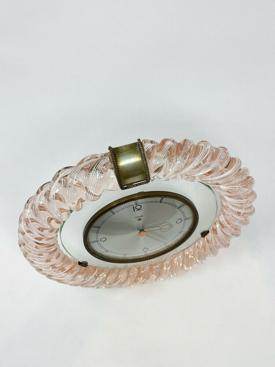 Art Deco Style Murano Glass Desk Clock photo 2875.0