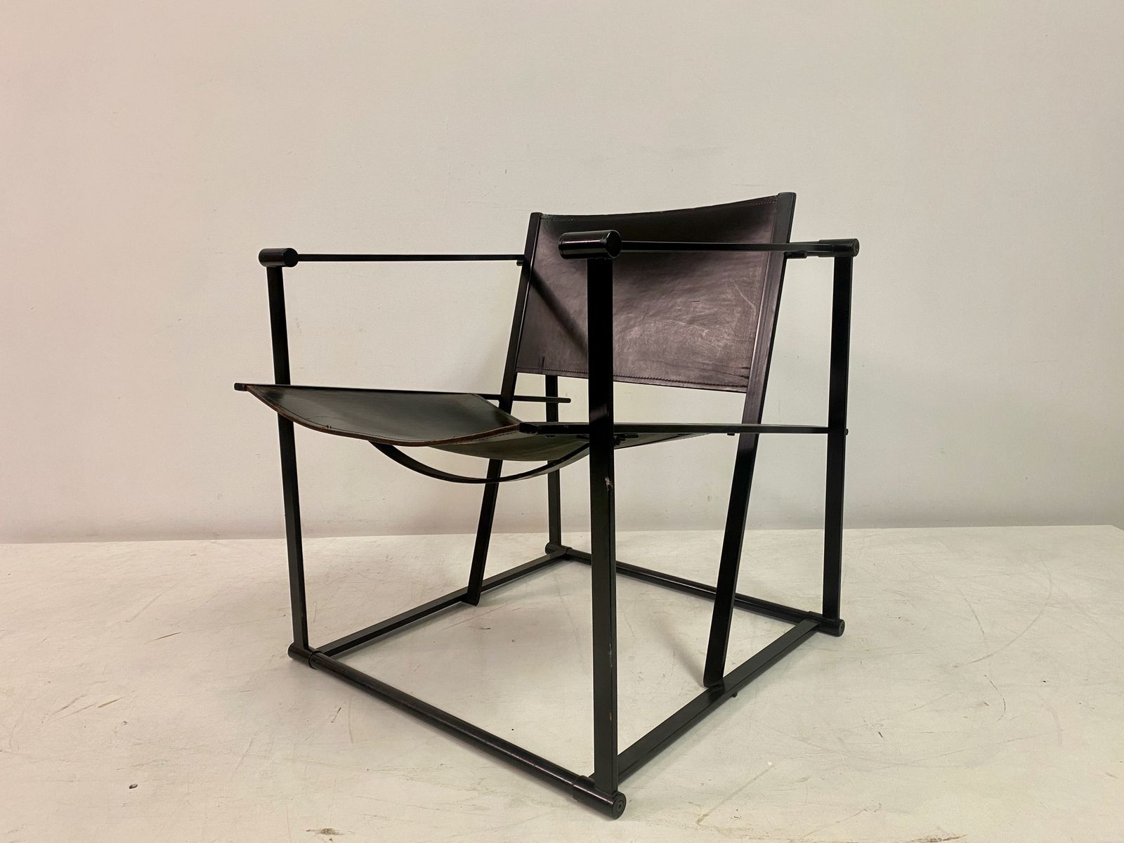 Black Leather Fm62 Chair And Cube For Pastoe By Radboud Van Beekum photo buy